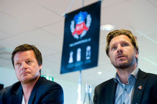 Stefan Schwarz, tränare och Jesper Jansson, sportchef