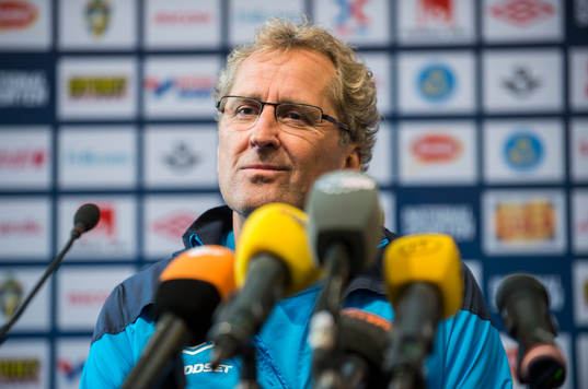 Presskonferens med Erik Hamrén, förbundskapten på