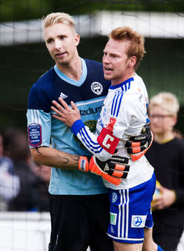 Bill Halvorsen, målvakt, Tobias Englung, Värnamo, jubel