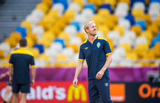 Sverige tränar på Olympia Stadion
