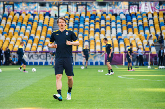 Sverige tränar på Olympia Stadion