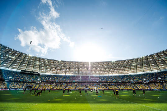Sverige tränar på Olympia Stadion
