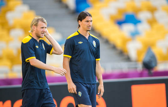 Sverige tränar på Olympia Stadion