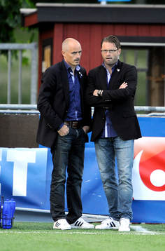 Joakim Persson (höger) tränare och Magnus Arvidsson,