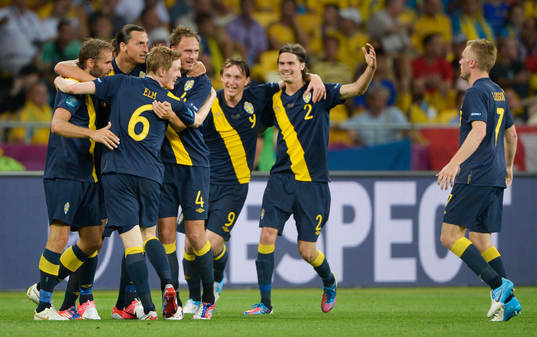 Zlatan Ibrahimovic,  Sverige jubel 1-0