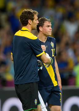 Andreas Isaksson, målvakt, Johan Elmander, Sverige depp