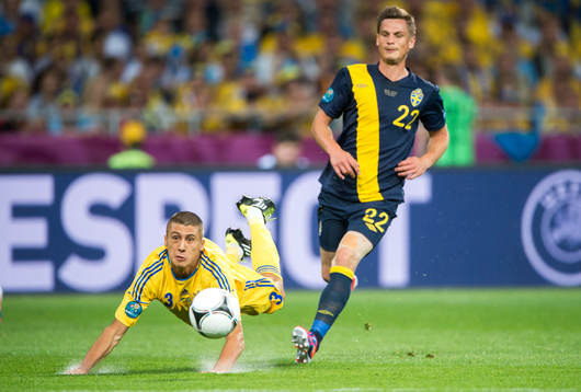 Yevhen Khacherridi, Ukraina och Markus Rosenberg, Sverige