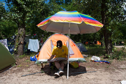 Svenskar softar på Camp Sweden dagen