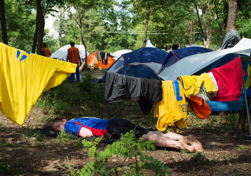 Svenskar softar på Camp Sweden dagen