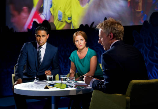 André Pops leder sändningarna från Bio Rio i Hornstull i