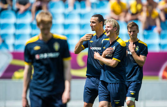 Öppen träning för de svenska fansen på Dynamo Stadion.