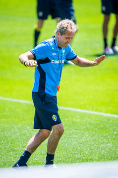 Öppen träning för de svenska fansen på Dynamo Stadion.