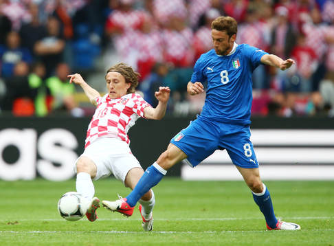 Luka Modric, Kroatien och Claudio Marchisio, Italien