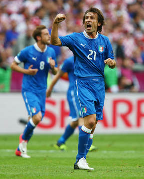 Andrea Pirlo, Italien, glädje, jubel