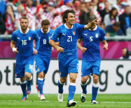 Andrea Pirlo, Italien, glädje, jubel