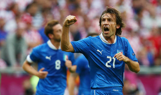 Andrea Pirlo, Italien, glädje, jubel