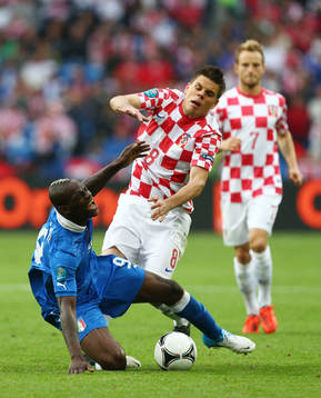 Mario Balotelli, Italien och Ognjen Vukojevic, Kroatien
