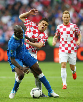 Mario Balotelli, Italien och Ognjen Vukojevic, Kroatien