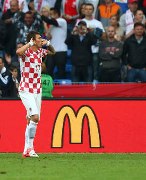 Mario Mandzukic, Kroatien, glädje, jubel