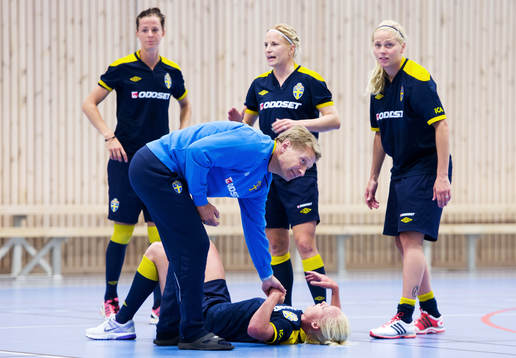 Thomas Dennerby, förbundskapten, berömmer Caroline Seger