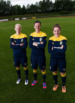Sofia Jakobsson, Lotta Schelin, Antonia Göransson, Sverige