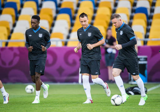 Danny Welbeck, John Terry och Wayne Rooney