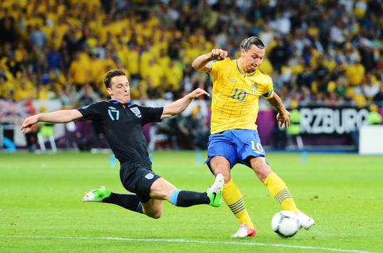 Scott Parker, England, utmanar Zlatan Ibrahimovic, Sverige