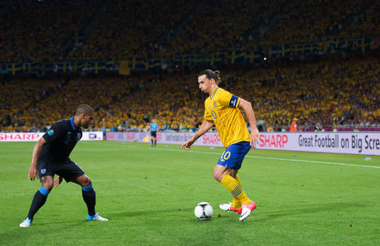 Zlatan Ibrahimovic, Sverige. Glen Johnson, England