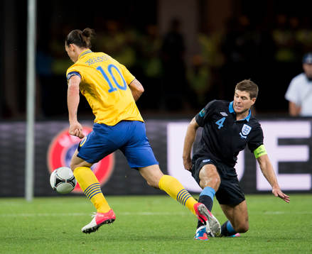 Zlatan Ibrahimovic, Sverige. Steven Gerrard, England