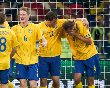 Andreas Granqvist, Sverige, skadar sig i samband med