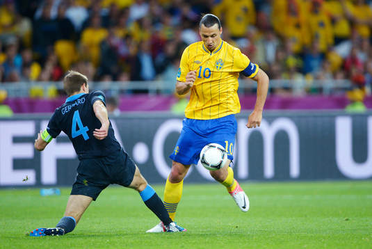 Steven Gerrard, England, utmanar Zlatan Ibrahimovic, Sverige