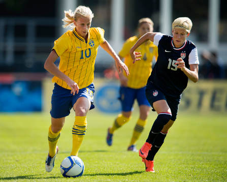 Sofia Jakobsson, Sverige, Megan Rapinoe, USA
