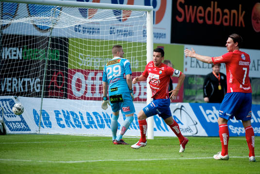 Denis Velic, Öster gör 1-0. Jubel