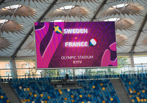 Sverige-Frankrike på Olympiastadion i Kiev imorgon