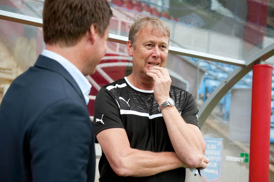 Helsingborgs nya tränare Åge Hareide gjorde sin första