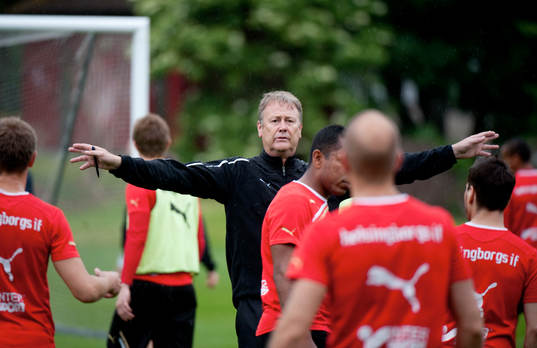 Helsingborgs nya tränare Åge Hareide gjorde sin första