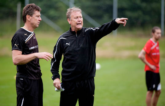 Helsingborgs nya tränare Åge Hareide gjorde sin första