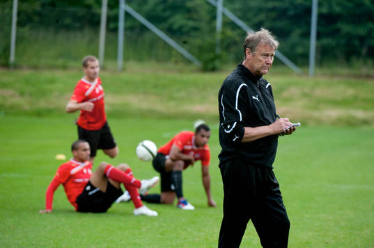 Helsingborgs nya tränare Åge Hareide gjorde sin första