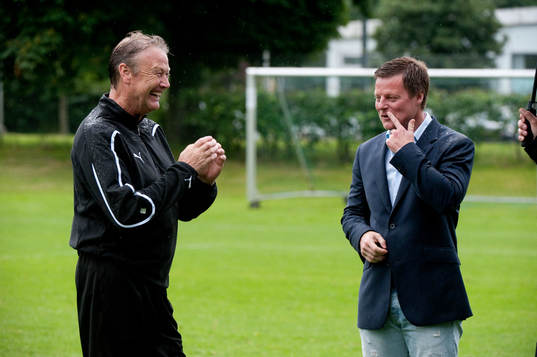 Helsingborgs nya tränare Åge Hareide gjorde sin första