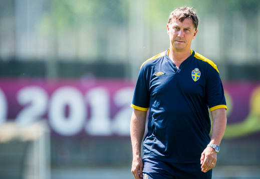 Sveriges sista träning i EM. Kjell Jonevret