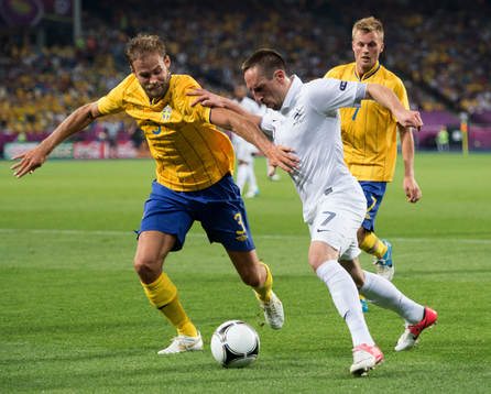 Olof Mellberg, Sverige. Franck Ribery, Frankrike
