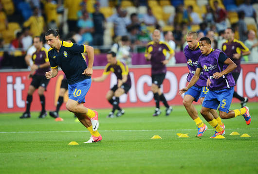 Zlatan Ibrahimovic, Emir Bajrami och Martin Olsson,