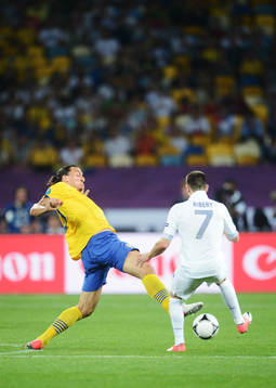 Zlatan Ibrahimovic, Sverige, och Franck Ribery, Frankrike
