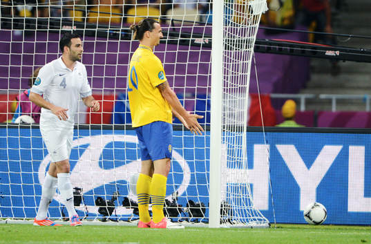 En besviken Zlatan Ibrahimovic, Sverige