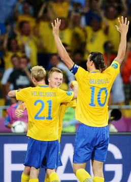 Christian Wilhelmsson, Sebastian Larsson och Zlatan
