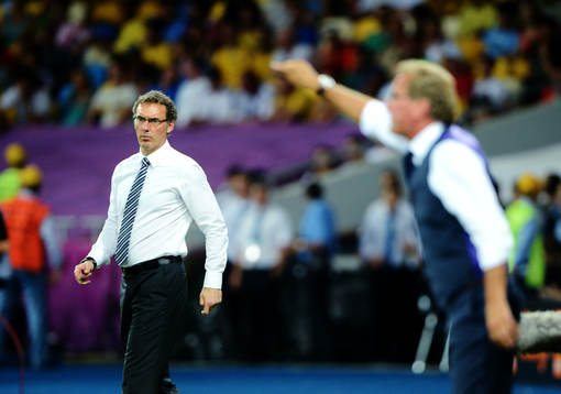 Laurent Blanc, förbundskapten, Frankrike, och Erik