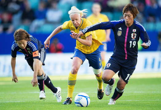Aya Miyama, Japan, Caroline Seger, Sverige, Megumi Takase,