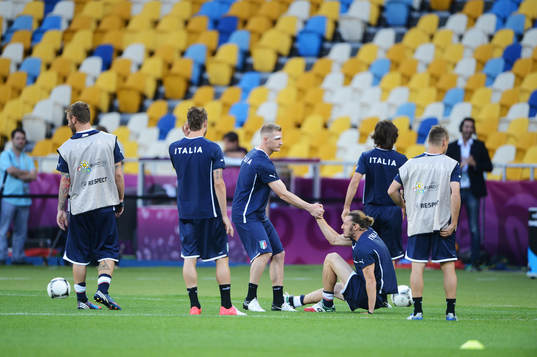Fotboll, EM 2012, Italien, träning