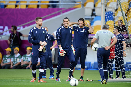Morgan De Sanctis och Gianluigi Buffon, målvakt