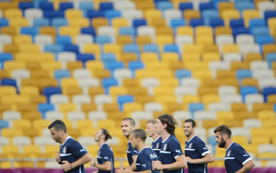 Fotboll, EM 2012, Italien, träning